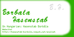 borbala hasenstab business card